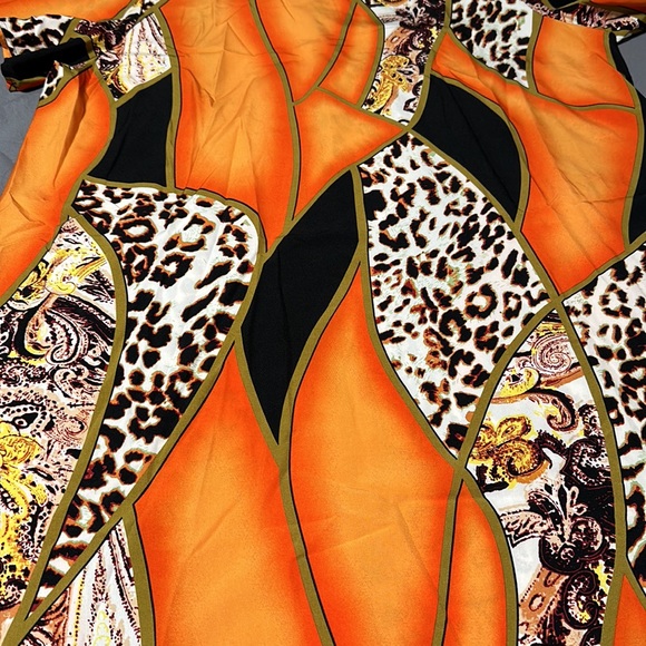 Shein Curve Orange and Black Dress with Animal Print, NWOT’s, Size 2X - Picture 6 of 7